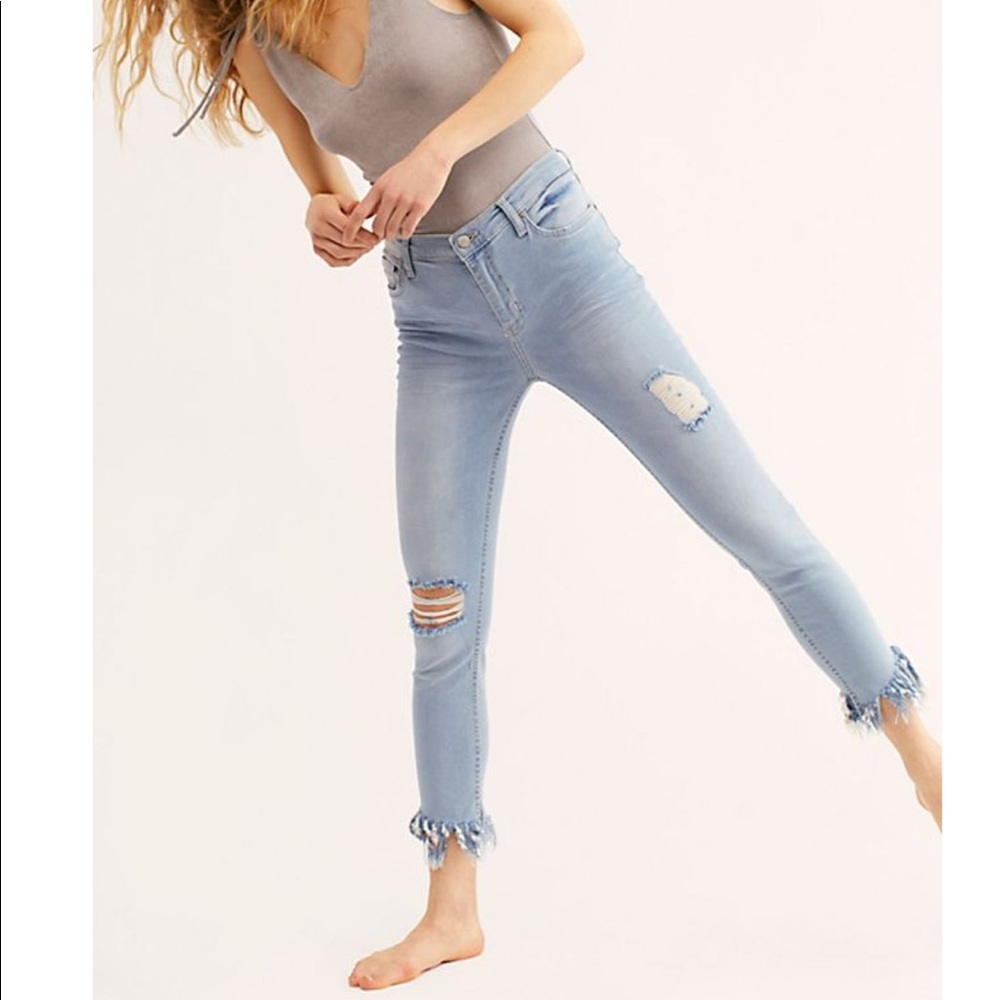 Free people frayed hem jeans